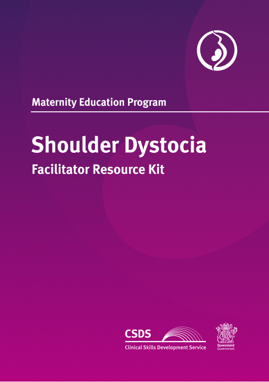 Front page of Shoulder Dystocia facilitator resource kit document